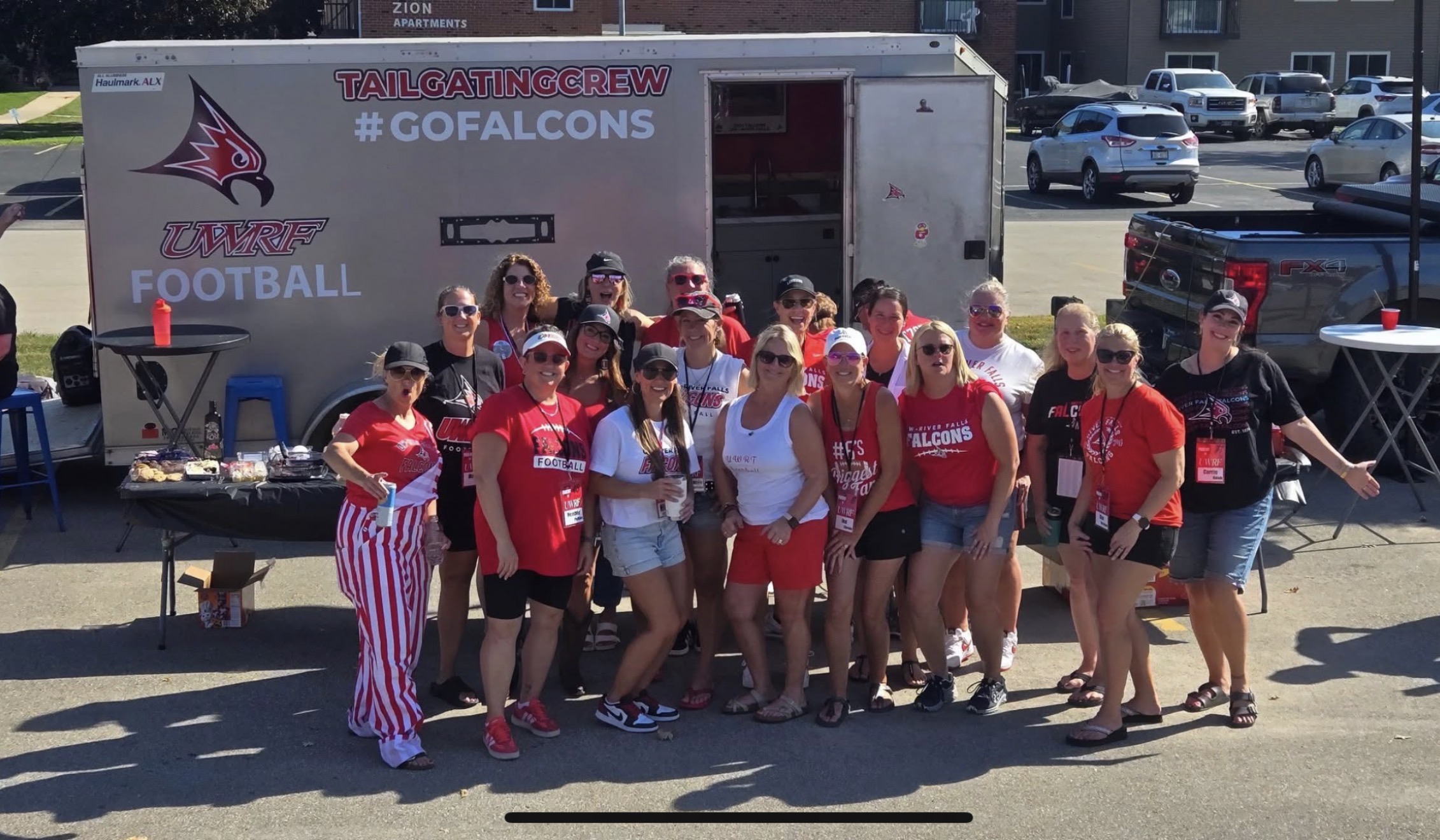 Falcon Football Family on game day